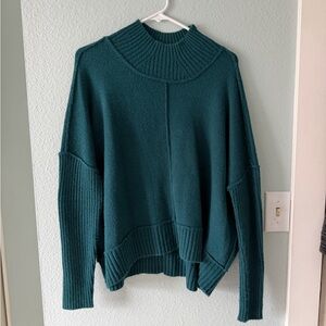 Anthropologie Maeve Gretchen Teal Mockneck Women’s Sweater size M